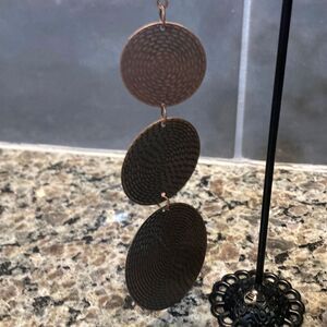Large Copper colored bohemian earrings‎